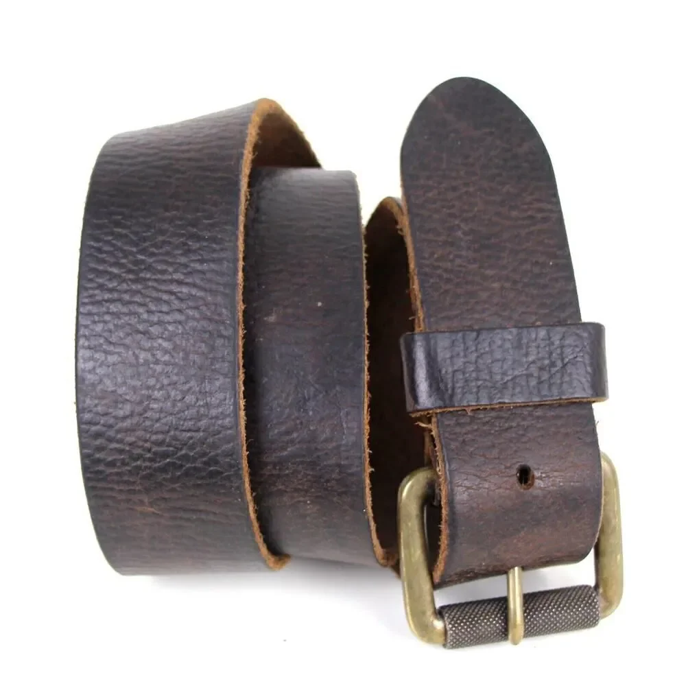 PEBBLED BROWN GENUINE LEATHER 1 3/8
